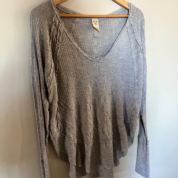 Free People We The Free Catalina Thermal Long Sleeve Tee Gray XS - Picture 7 of 8